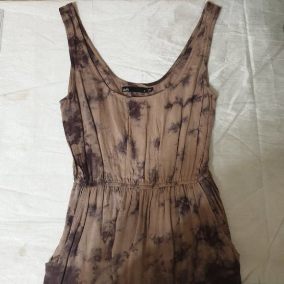 DOTTI AU-6 Brown Tie Dye Sleeveless Tunic / Short Dress - Very Good Condition - Picture 11 of 11